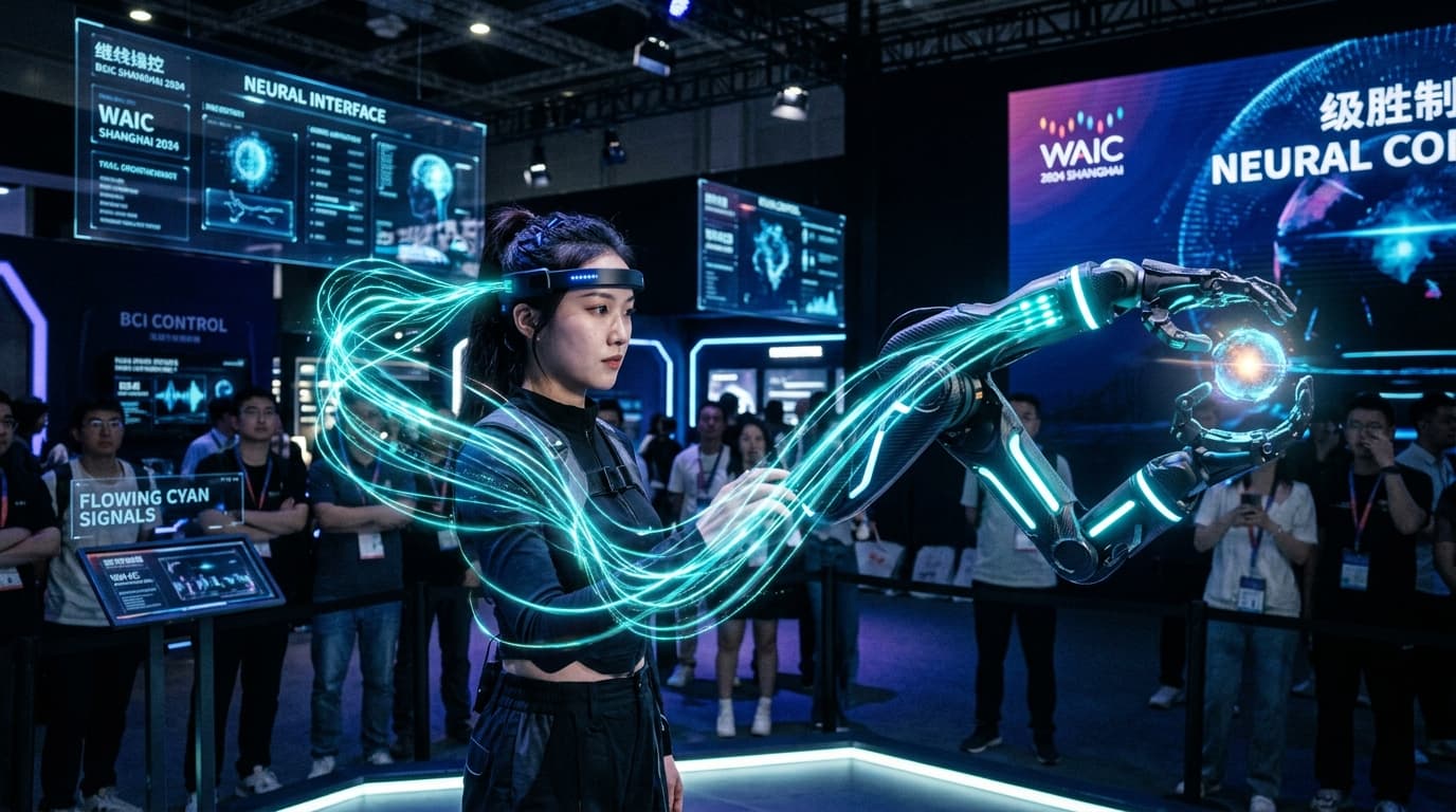 Antarmuka Otak-Komputer di WAIC 2026: Mengendalikan Robot Menggunakan Pikiran
